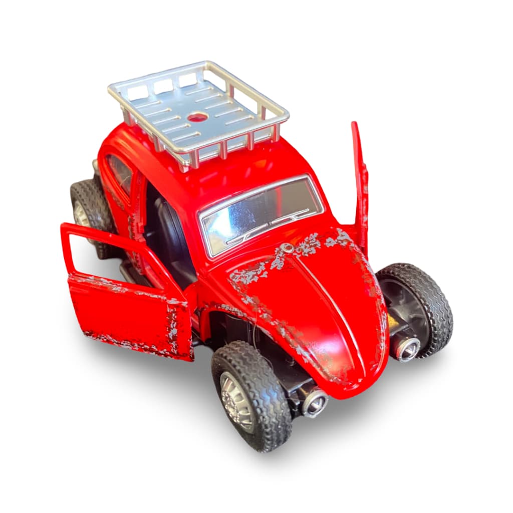 🚗 Miniatura Fusca Rally 1:32 – Metal Alloy e Pintura Estilo Ferrugem