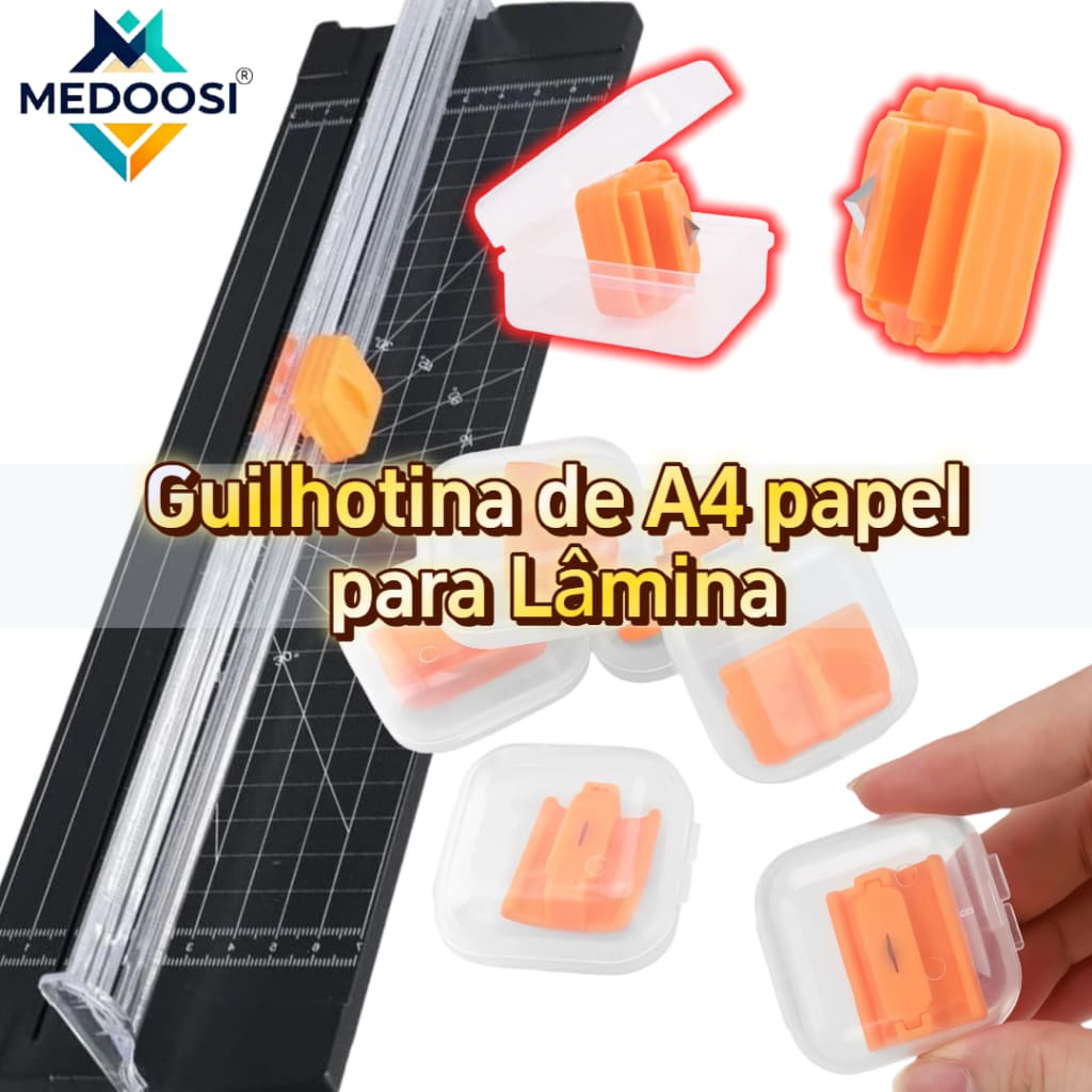 MEDOOSI Guilhotina Lâmina de Reposição A4/A5 Bidirecional - Com Segurança e Precisão para Cortador de Papel e Recorte