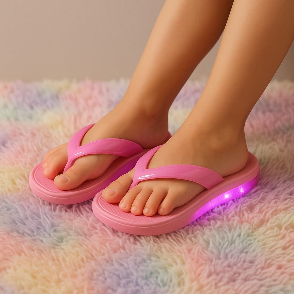 Chinelo Infantil Led Estiloso e Confortável para o Verão