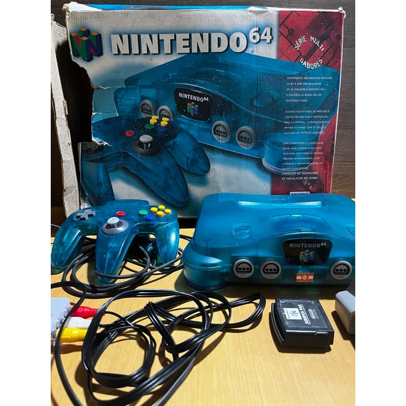 Nintendo 64 - Edição Ice Blue (translúcido / série "Multi Sabores")