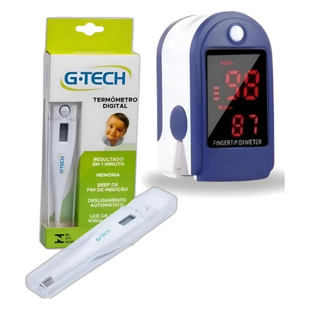 Termômetro Digital G-Tech E Oximetro Digital Pulse