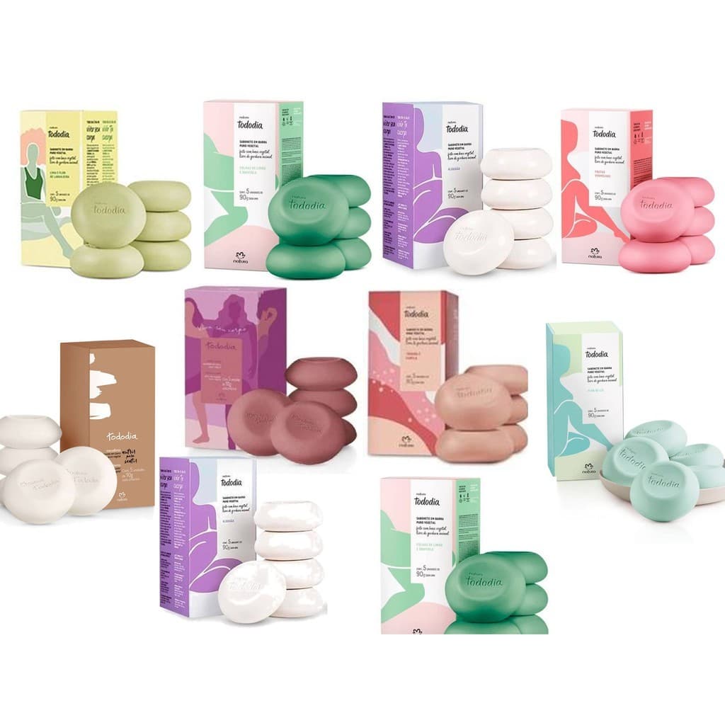 Combo 5 Caixas de Sabonete Natura Tododia ORIGINAL LACRADO Fragrâncias Diversas