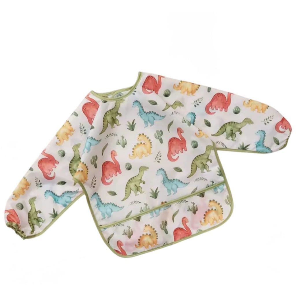 Babador Manga Longa Impermeável Com Cata Migalhas Meninos