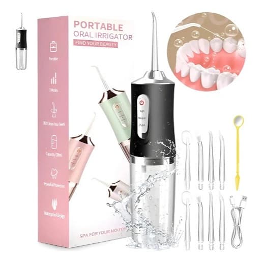 Irrigador Oral Portátil Recarregável Com 4 Bicos E 3 Modos Sortido