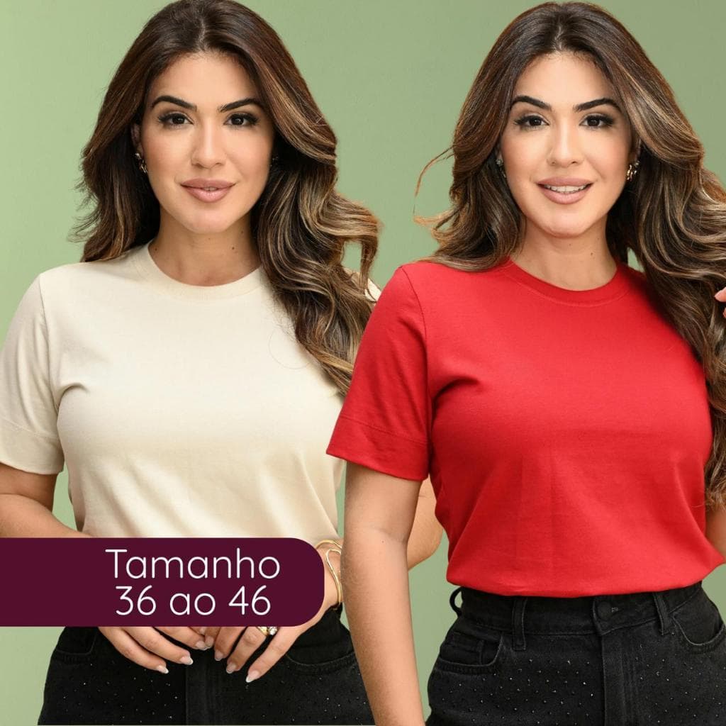 BLUSA FEMININA GOLA O LISA MENEGOTTI 100% ALGODÃO