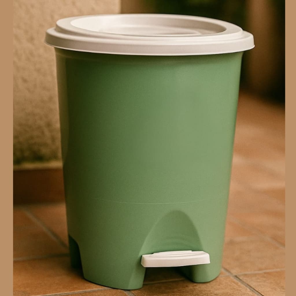 Lixeira 14 Litros Lisa de Chão com Pedal para Cozinha Banheiro Multiuso