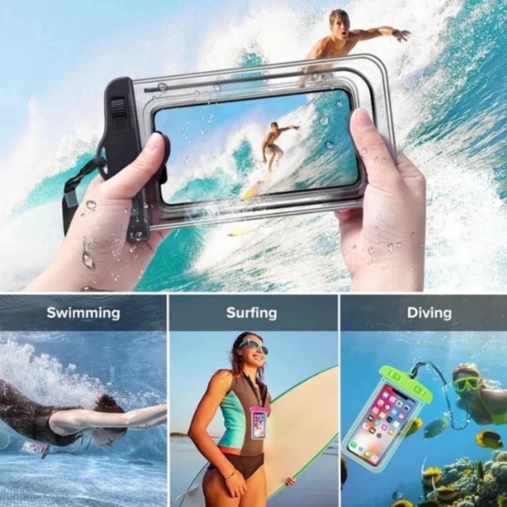 Fundamentos de verão Capa Aquática Para Celular Prova D'água Universal Piscina - Aquaa