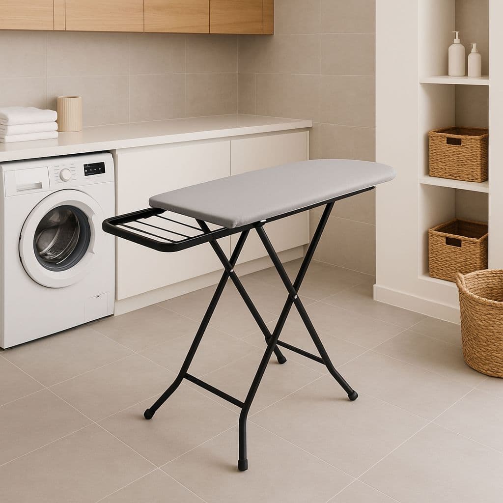 Tabua Passadeira de Passar Roupa Dobrável 3 Andares Técido Térmico Extra Forte Com Porta Ferro