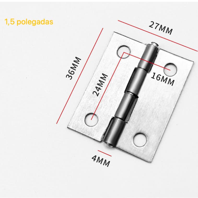 KIT, dobradiças de 1.5 polegada para portas e móveis de madeira (parafusos não incluídos), nova