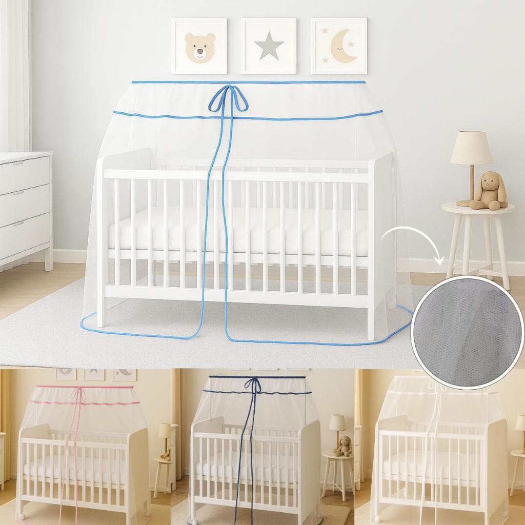 Mosquiteiro de tule filó para berço americano 5,00x1,50mt de altura com viés lindo acabamento 1 peça  super oferta