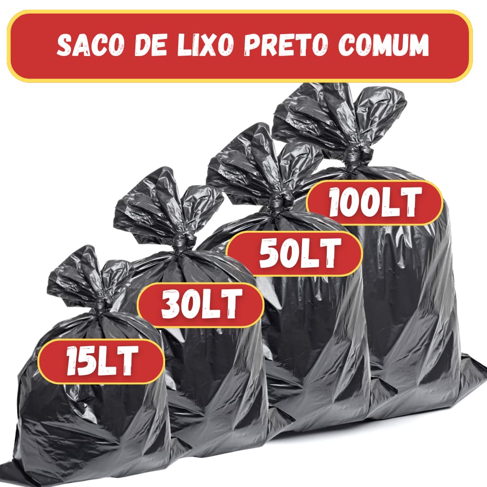 Saco de lixo resistente com 50 / 100 unidades 15/30/50/100 Litros direto da fábrica