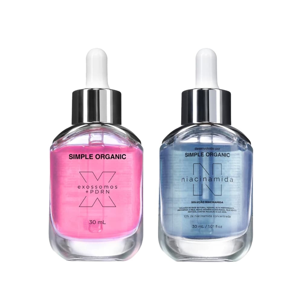 Kit Sérum Solução PDRN + Sérum Solução Facial Niacinamida Simple Organic