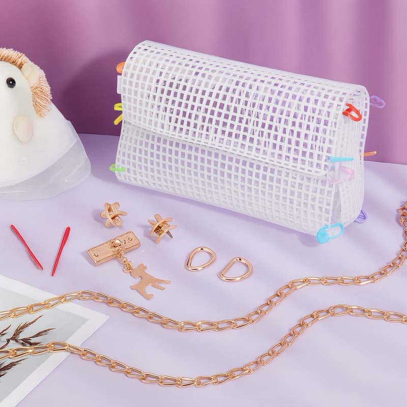 kit de malha chenille para bolsa crochê - vários modelos