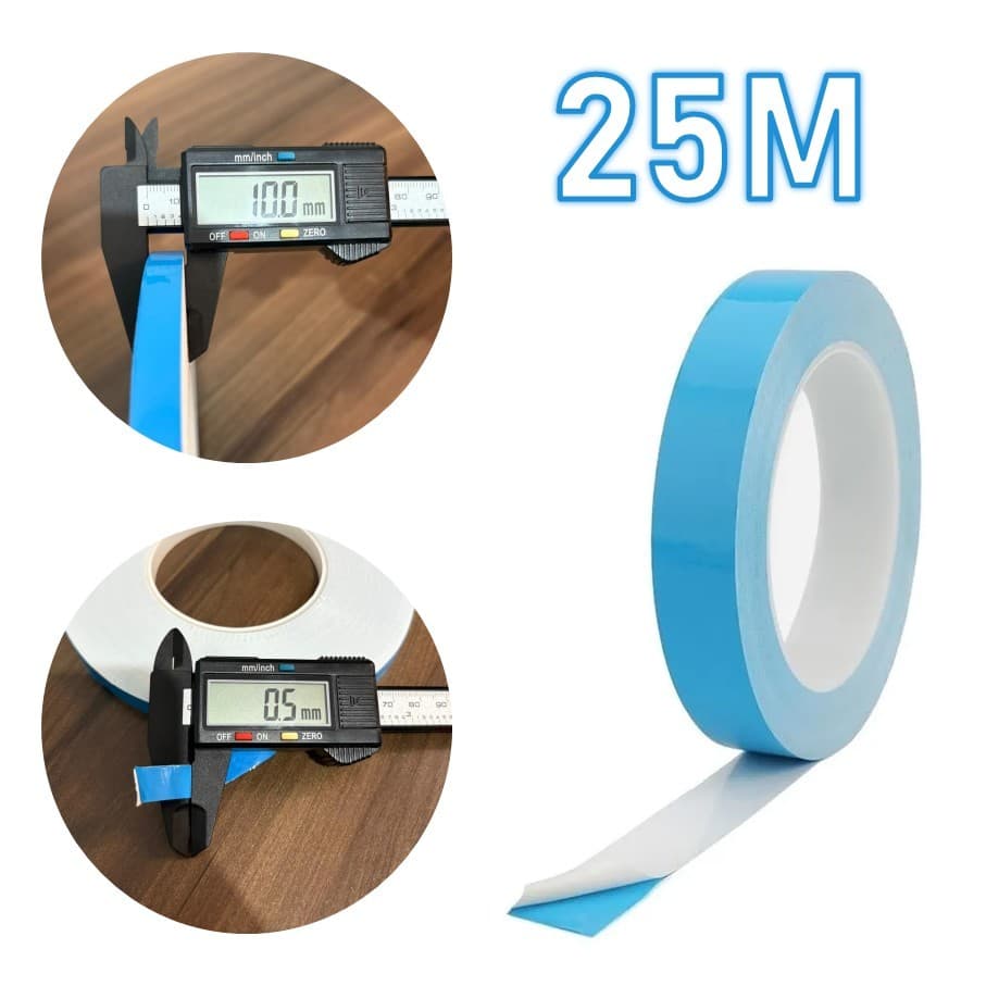 Fita Thermal Pad 10mm 5mm 25m Adesiva 5W/mK Alta Dissipação Para GPU PCI Memória LED Monitores TVs Projetos Eletrônicos