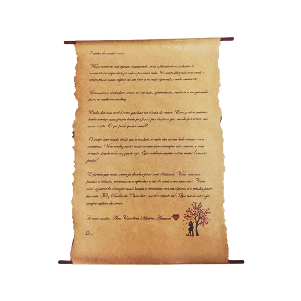 Papel pergaminho, casamento, namoro, frases, contos, mensagens, presente