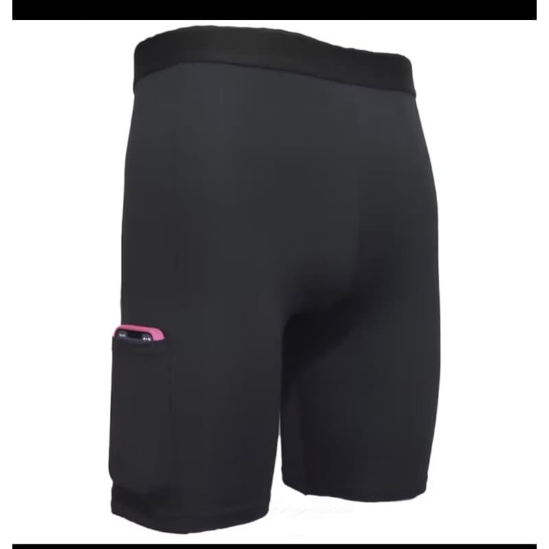 Bermuda térmica COM BOLSO masculina segunda pele compressão proteção uv anti assaduras