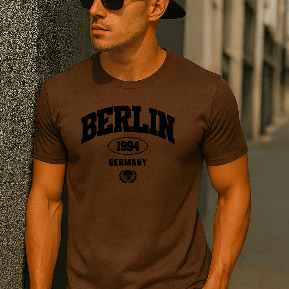 Camiseta Berlin 100% Algodão Slim Fit Camisa Masculina