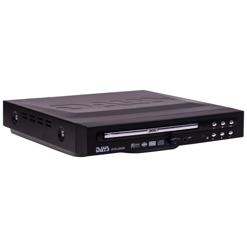Reprodutor DVD Player de Mesa Days DYD-2500LK 2 Canais Com Controle Remoto