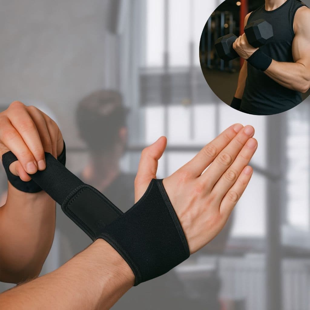 Kit 1 / 2 Munhequeiras de Alta Compressão Elástica Ajustável Ortopédica Alívio da Dor Tendinite