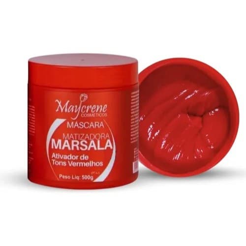 Mascara matizadora marsala 500g tons vermelhos
