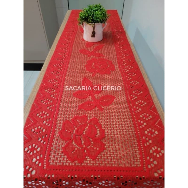 Caminho de Mesa Trilho de Mesa Passadeira de Mesa Posta Renda 1.50x0.40cm