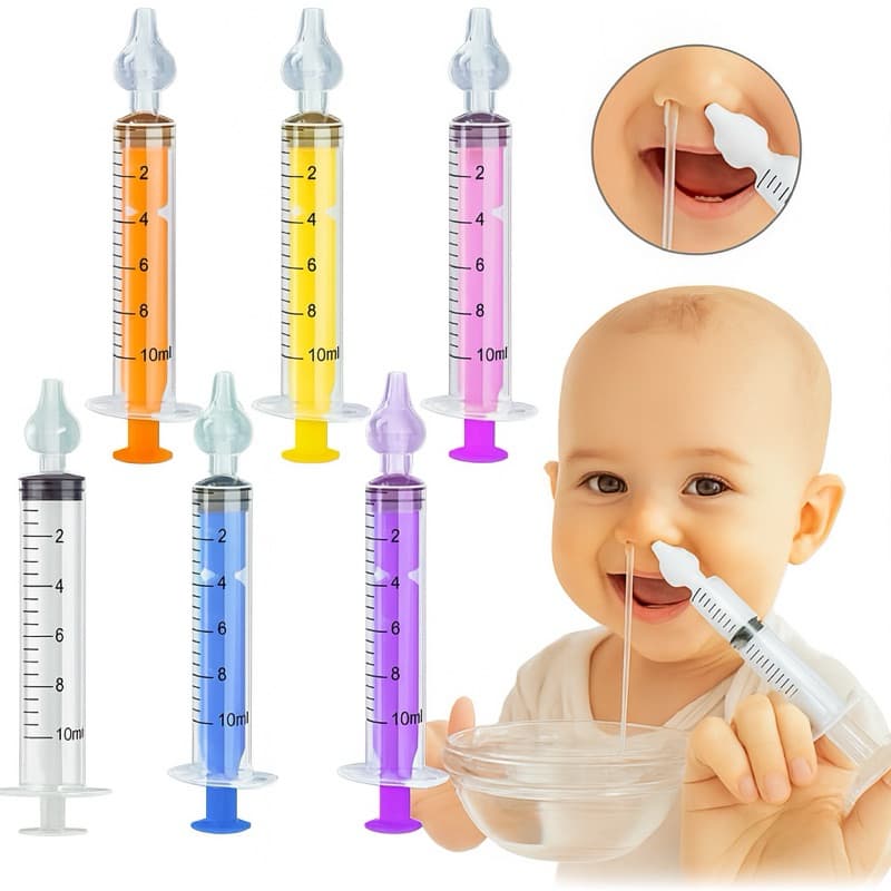 Kit 2/4un Seringa de Lavagem Nasal com Ponteira