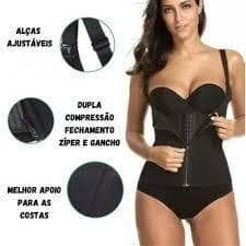 Cinta Modeladora Com Ziper Corselet Feminina Abdominal Dupla Compressão Modelador Corporal Redutora Para Reduzir Medidas