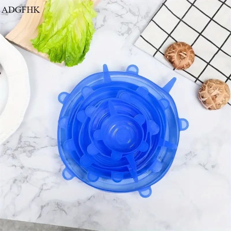 12 Peças Tampas Panela Silicone Universal Reutilizável Elástica Tampas Silicone Rotundidade