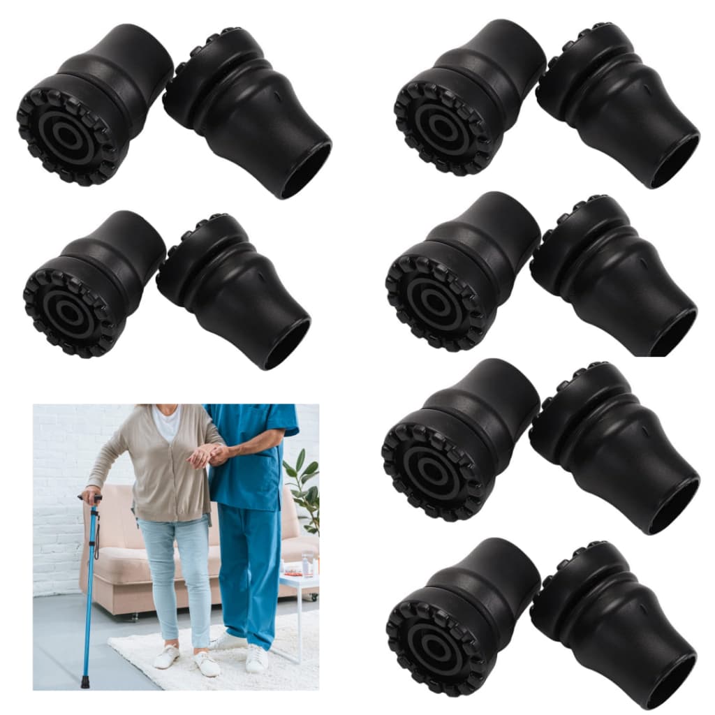 Ponteira Pé De Borracha 19/22MM para Muleta Bengala Andador e Auxiliar (12 Unidades) Altura 18mm