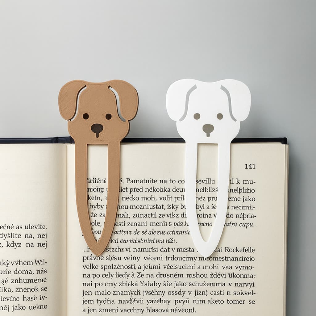 Marcador de Pagina Livro Tematica Papelaria Divertido Criativo Cachorro Dog Animal Fofo Material Escolar