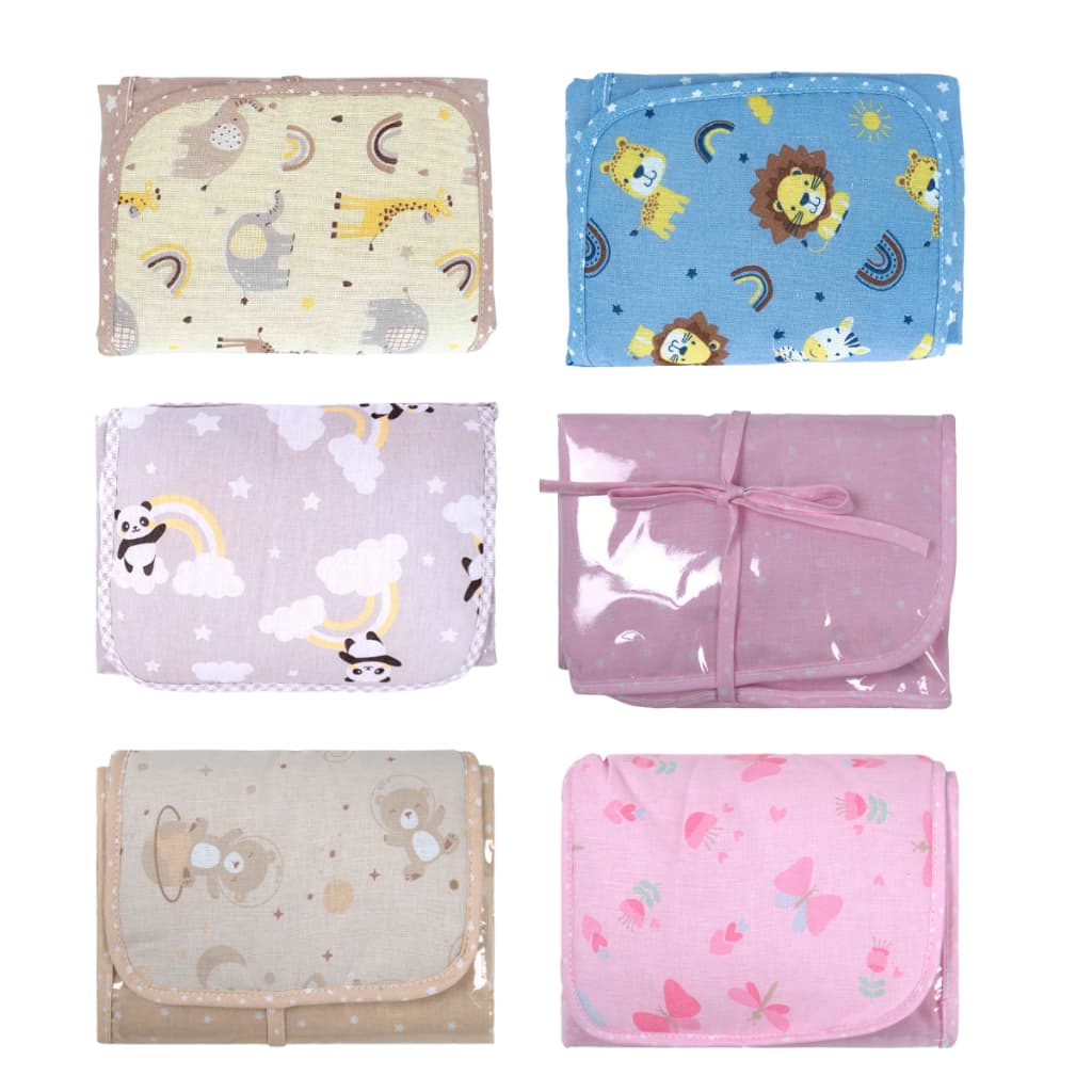 Trocador Portátil de Fraldas Impermeável 100% Algodão 47x67cm