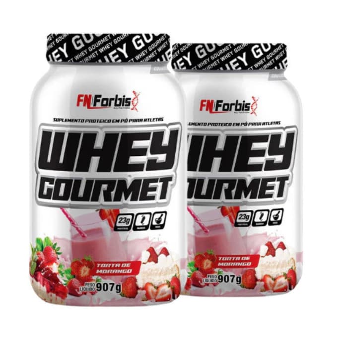 KIT 2 Whey Protein Gourmet 900g Varios Sabores