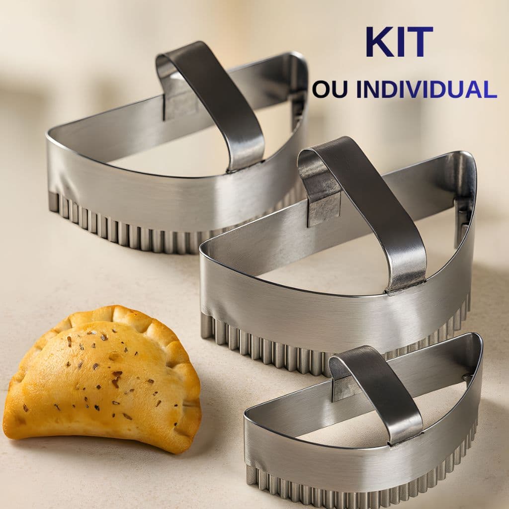 Forma Cortador Modelador de Massa para Pastel e Risoles em Aço Flandres - Marília