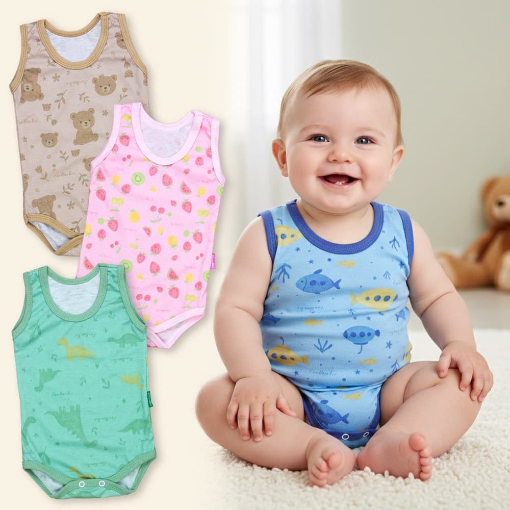 Body Regata em Malha Fresquinha para Bebês até 12 meses