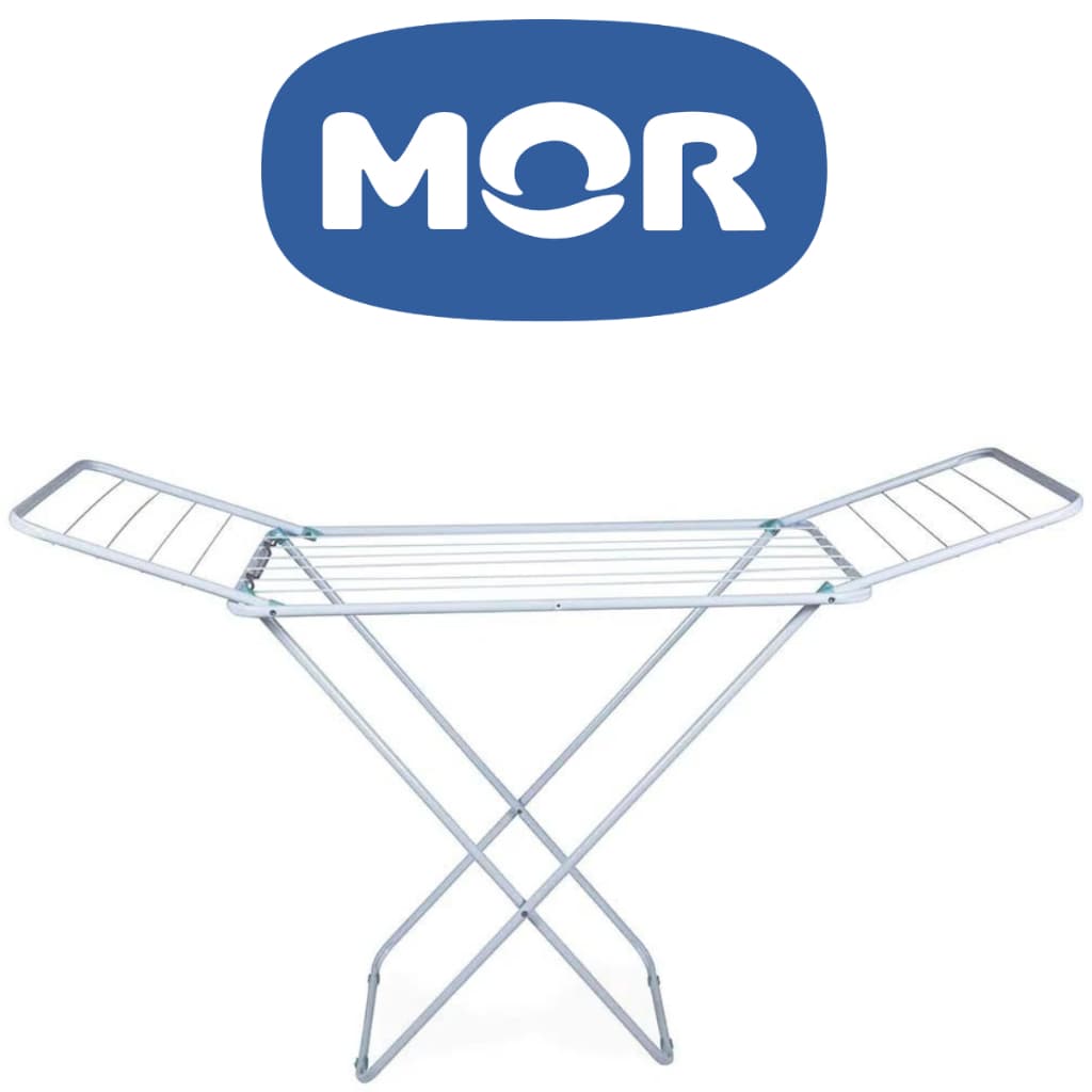 Varal de Chão com Abas Slim Mor Branco de Aço Reforçado Oferta