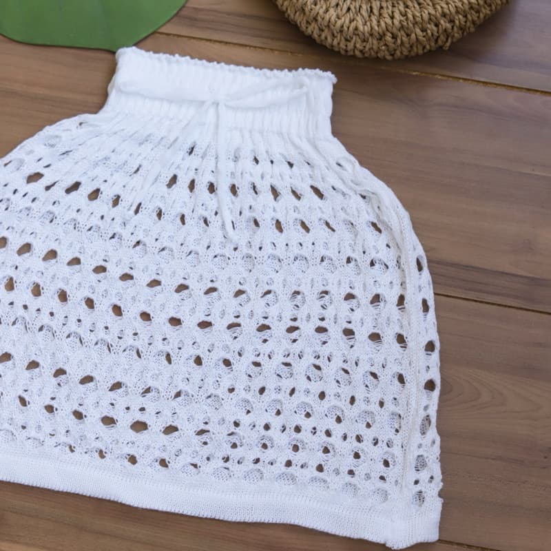 saída de praia saia curta tricô lindas cores verão moda praia