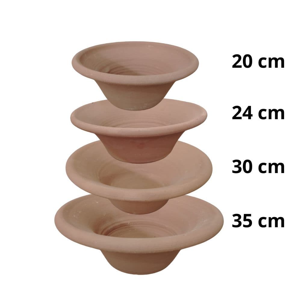 Alguidar de Barro Artesanal 13cm a 35cm Oferenda Rituais Umbanda Candomblé Orixá Kit Pomba Gira