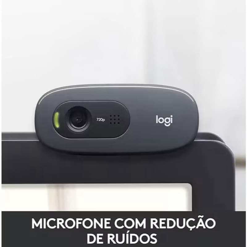 Webcam Logitech C270 HD – 720p com Microfone Embutido