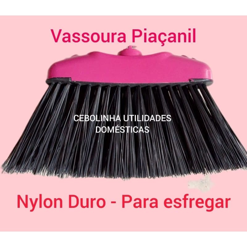 Vassoura DE NYLON DURO para LAVAR TAPETE E QUINTAL - LIMPEZA PESADA
