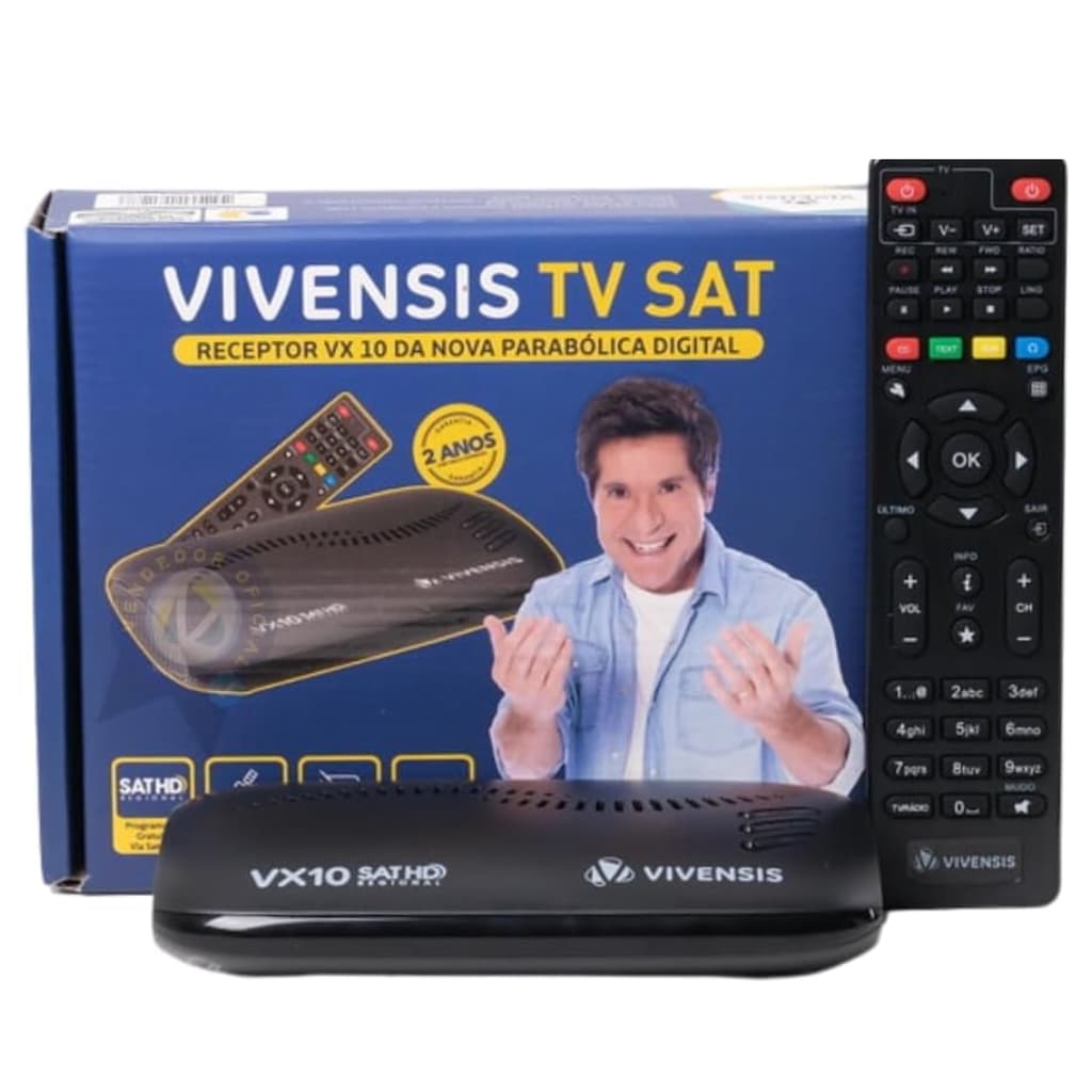 Receptor Vivensis VX10 Sat HD Regional – Digital, Full HD e Sem Mensalidade