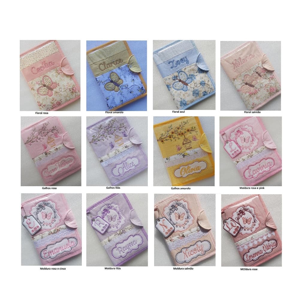 Capa Porta Caderneta de Vacina Borboleta PatyWork