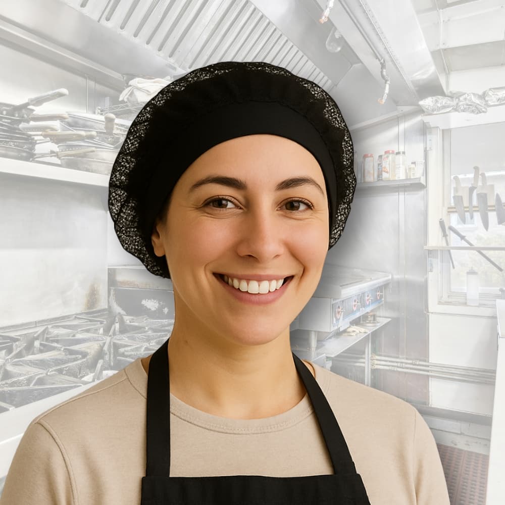 Touca para cozinha restaurante telinha redinha confortável reutilizável lavável
