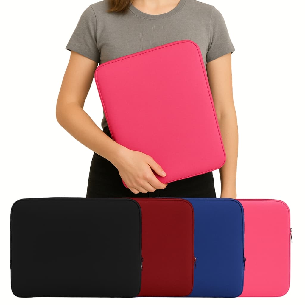 Maleta Capa Notebook Neoprene Lisa Básica 13'' 14'' 15,6'' 17'' Polegadas Resistente a Respingos D'Água