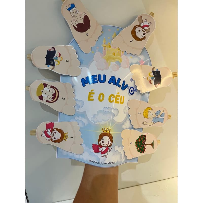 RECURSO PARA CONTAR HISTÓRIA LUVA MEU ALVO É CÉU - TEMAS BÍBLICOS