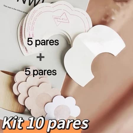 Kit 10 Tapa-Seios Invisível Adesivo Protetor + 10 Adesivos Levanta Seios/peitos Bare Lifts