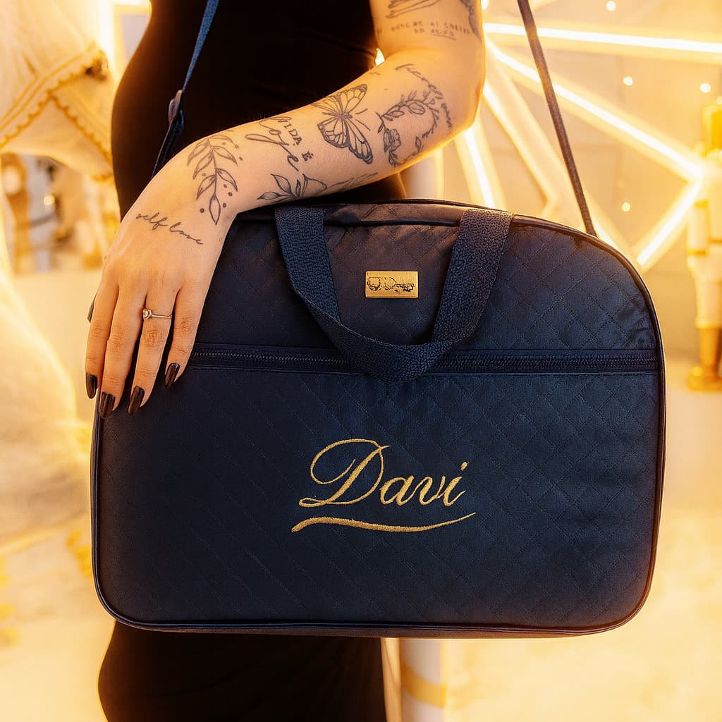 Bolsa Maternidade Grande Personalizável Menino/a Espaçosa Versátil