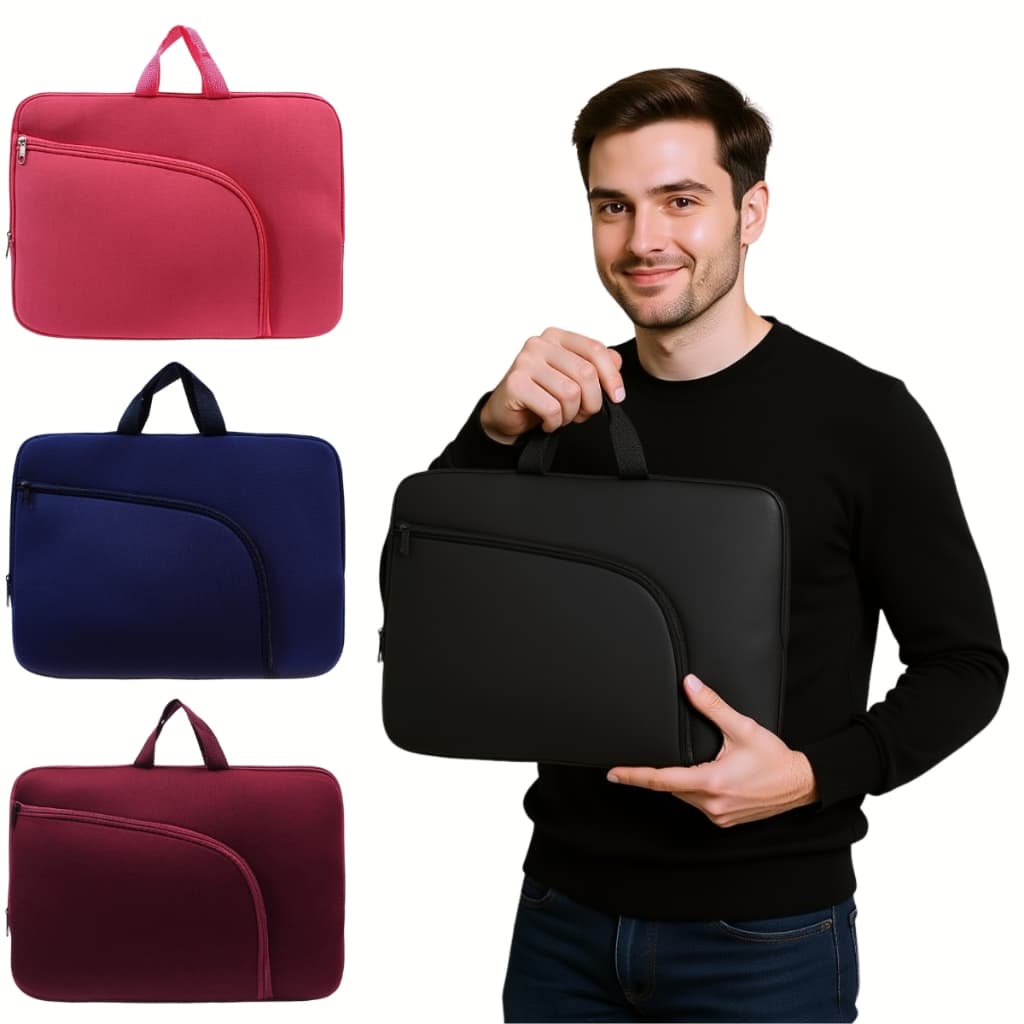 Case Capa pra Notebook Com Alça E Bolso Externo Para 15,6 / 13 / 14 / 15 / 17 Polegadas