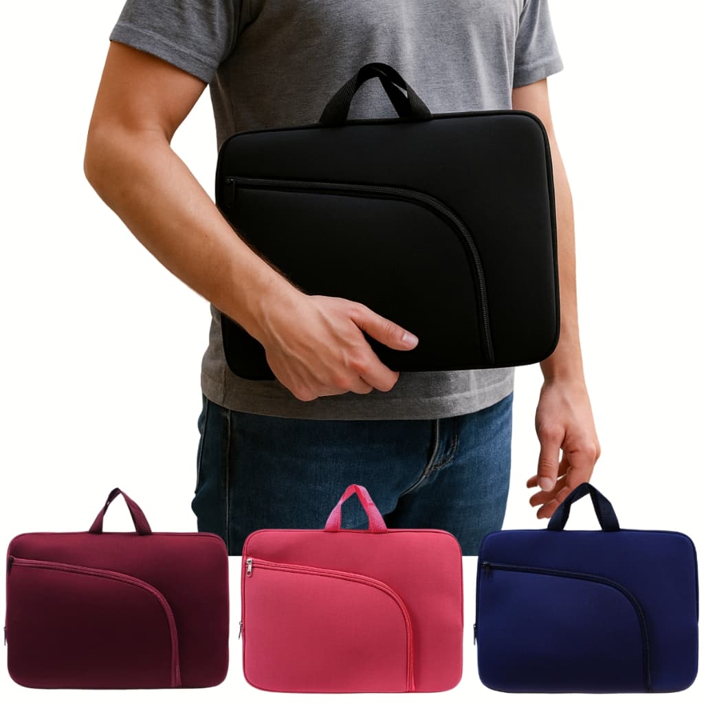 Capa Case para Notebook Zíper Resistente Dupla Alça Reforçado Acolchoada 14/15/17