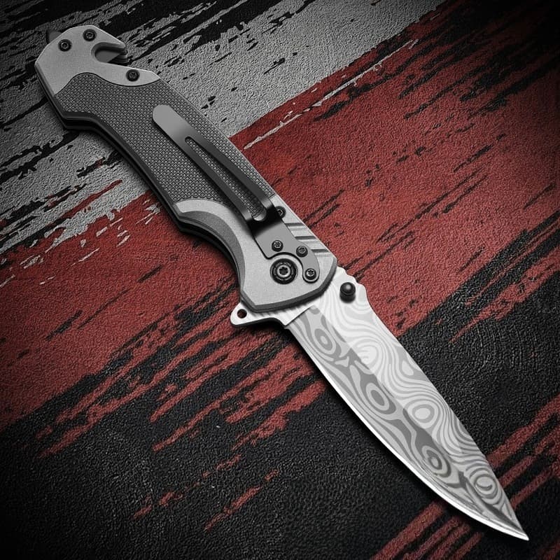 Faca Dobrável Multifuncional com Trava  Camping Cozinha Frutas Churrasco