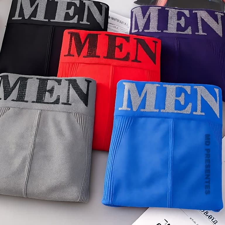 Kit Com 10 Cuecas Boxer Microfibra Adulto Sem Costura ou 5 cuecas